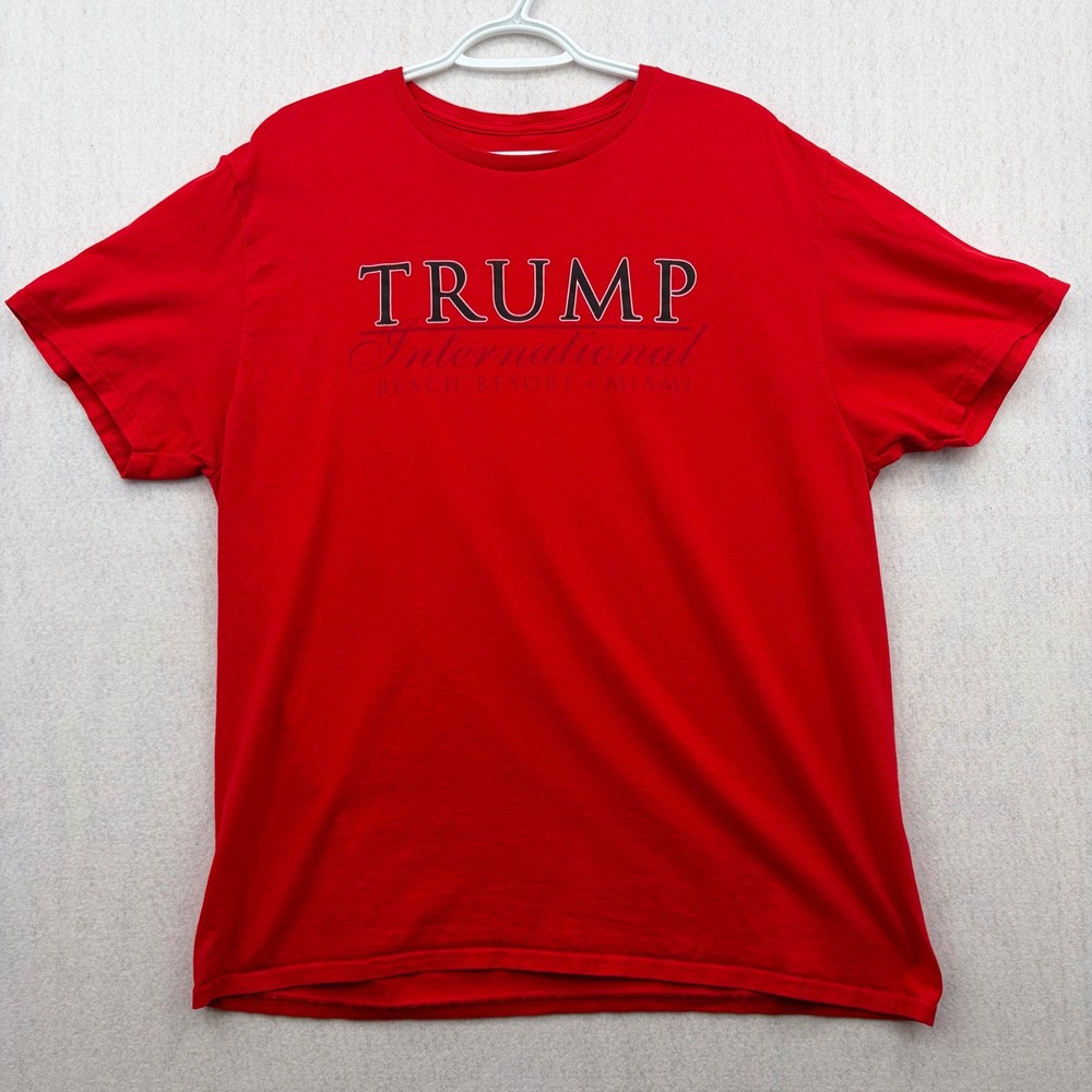 Camp David Trump International Beach Resort Miami Red Graphic T-Shirt Mens XL
